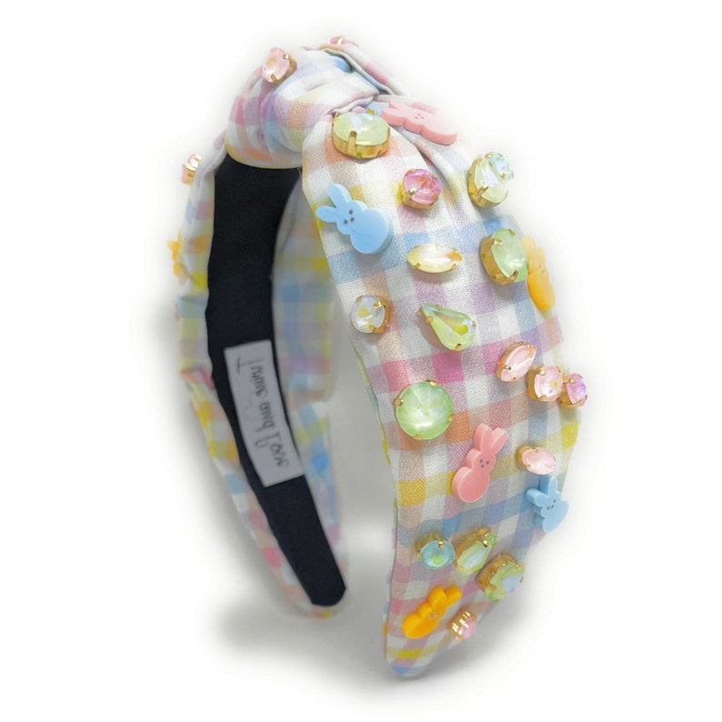 Easter Chic: Hand Beaded Peeps Bunny Jeweled Knot Headband