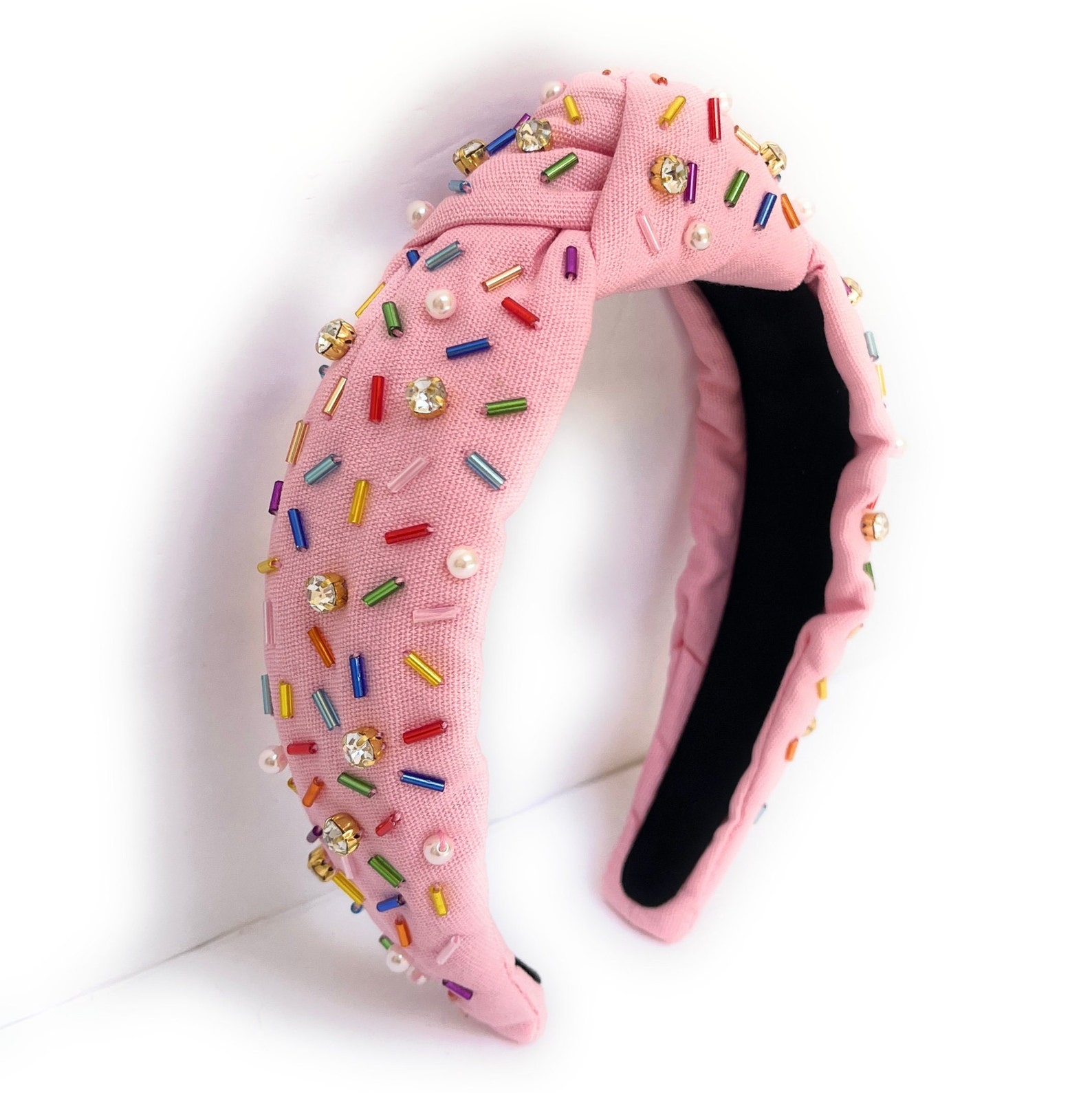 Sprinkles Knotted Headband Embellished Knotted Headband Etsy