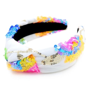 Red Sequin Knot Headband main image 1