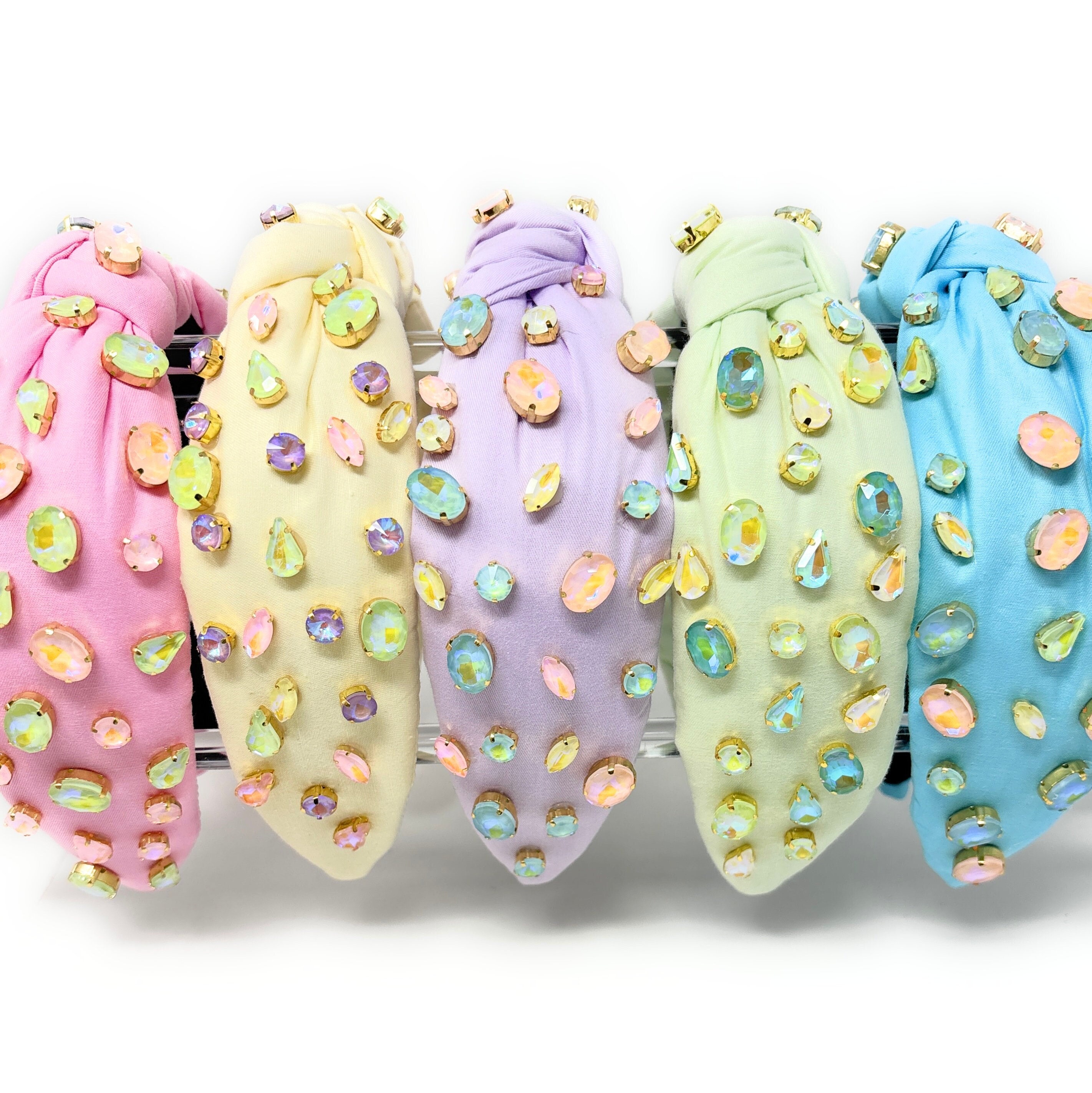 Spring Summer Top Knot Headband - Handmade With Multicolor 