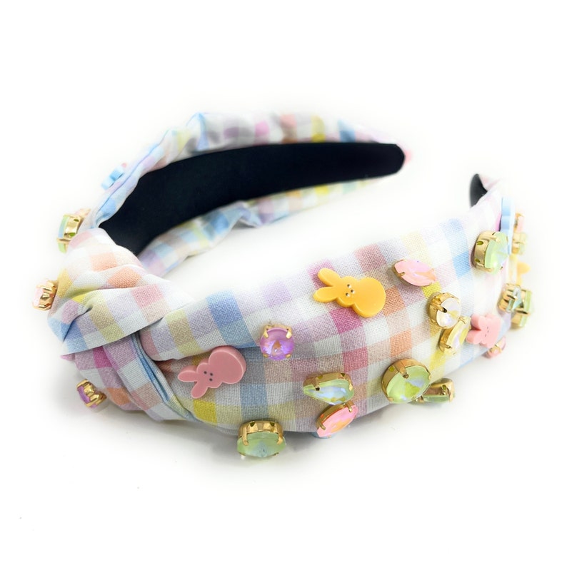 Easter Chic: Hand Beaded Peeps Bunny Jeweled Knot Headband