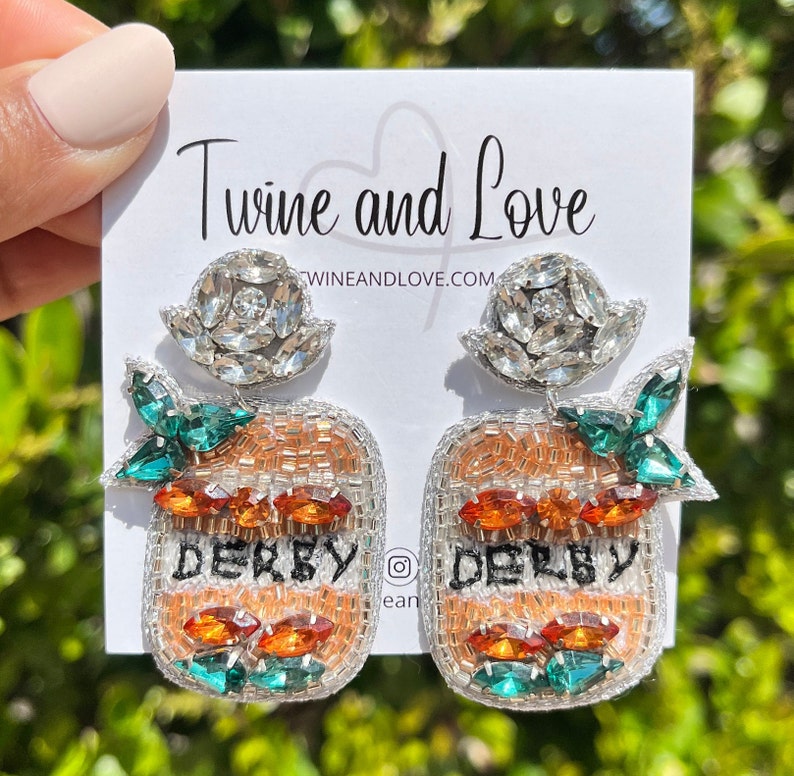 Beautiful Derby beaded earrings