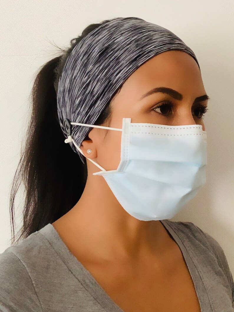 Headband with buttons Scrub matching headband Nurse Etsy