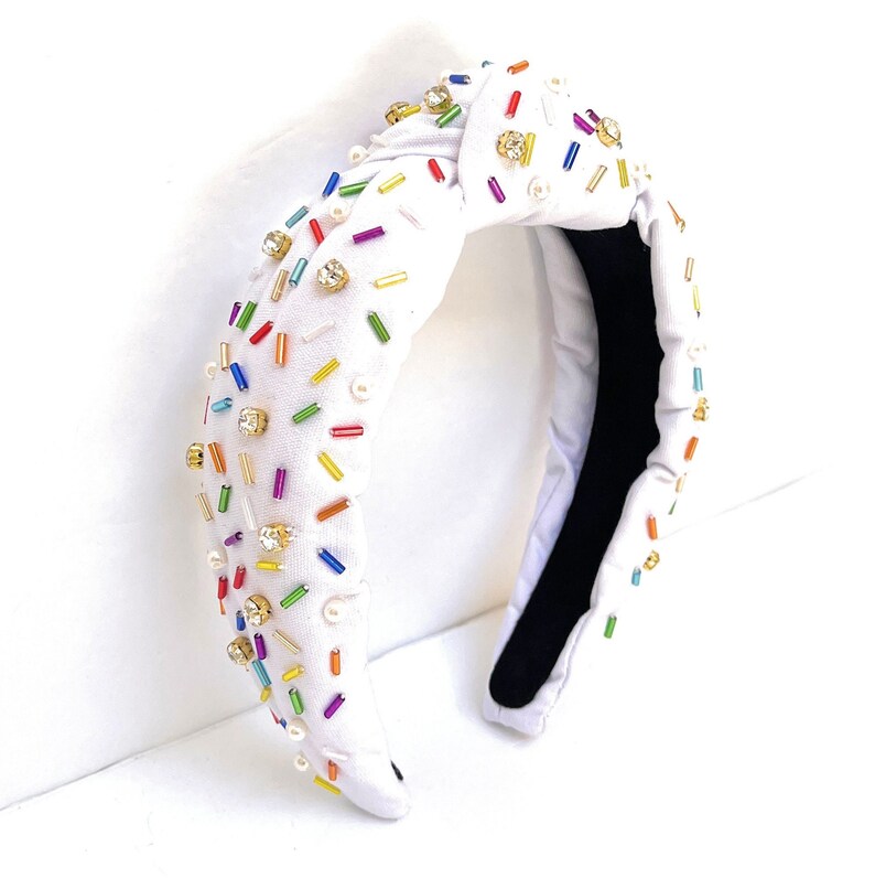 Sprinkles Knotted Headband Embellished Knotted Headband Etsy