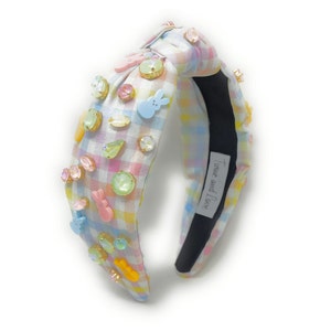 Easter Chic: Hand Beaded Peeps Bunny Jeweled Knot Headband
