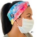 Headband with buttons, Scrub matching headband, Nurse headband, Medical headband with buttons, Workout yoga headband, Facemask headband 