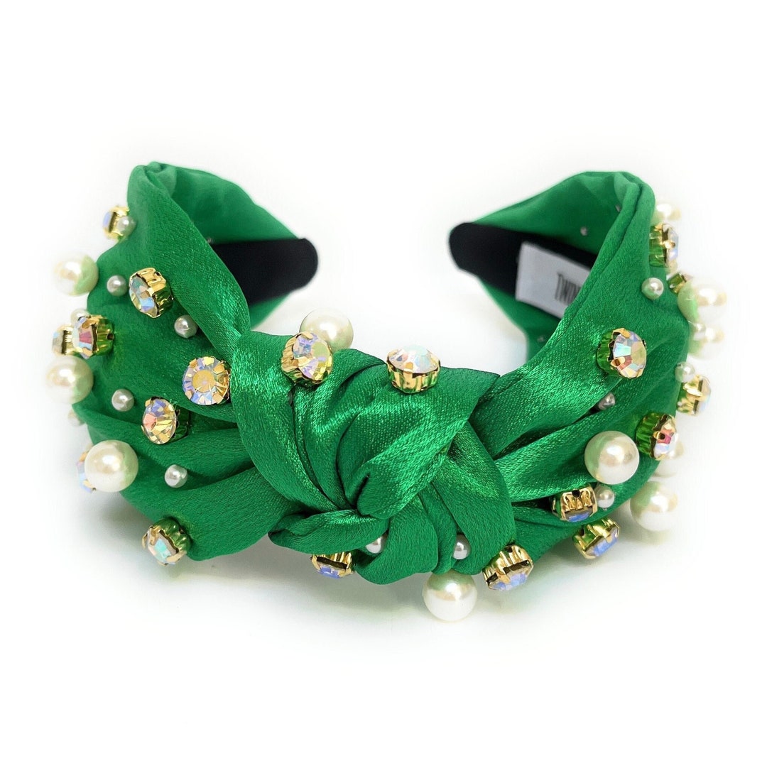 Embellished Knot Headband Jeweled Knotted Headband Etsy