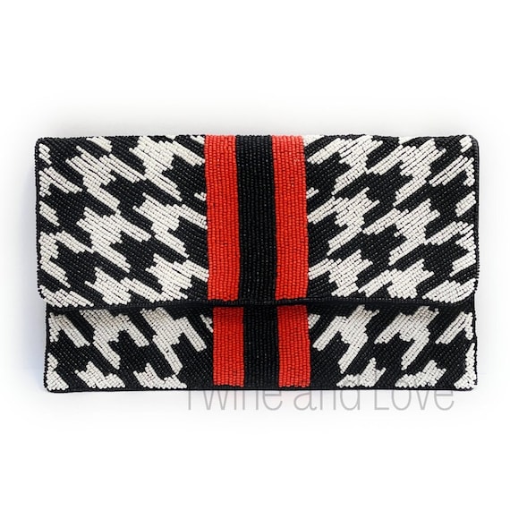 Houndstooth clutch hotsell