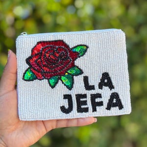 La Jefa hand beaded small pouch
