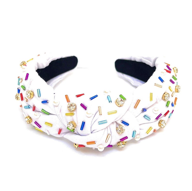 Sprinkles Knotted Headband Embellished Knotted Headband Etsy