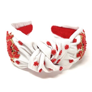 Gorgeous Handcrafted Beaded Top Knot Headband - Customizable and Unique - Crab motif