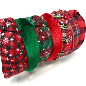 Get into the Holiday Spirit with our Custom Handmade Knot Headbands in Festive and Vibrant Colors