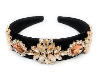 Jeweled headband, Rhinestone headband for women, Embellished Headband, Gemstone headband for women, Luxury headband, Headbands for women