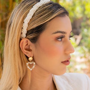 Pearl Wedding Headband, Bridal Headband Pearl Headpiece for Bride, Pearl Headband for Women, Bride Hair Accessories, Pearl Headband