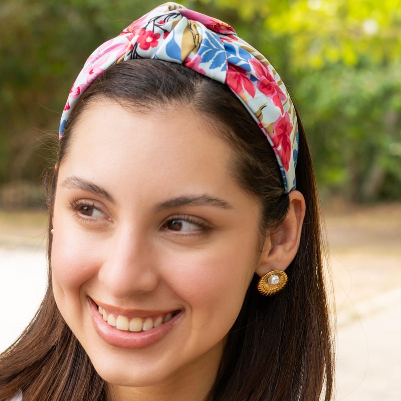Fabric Wide Jeweled Headband