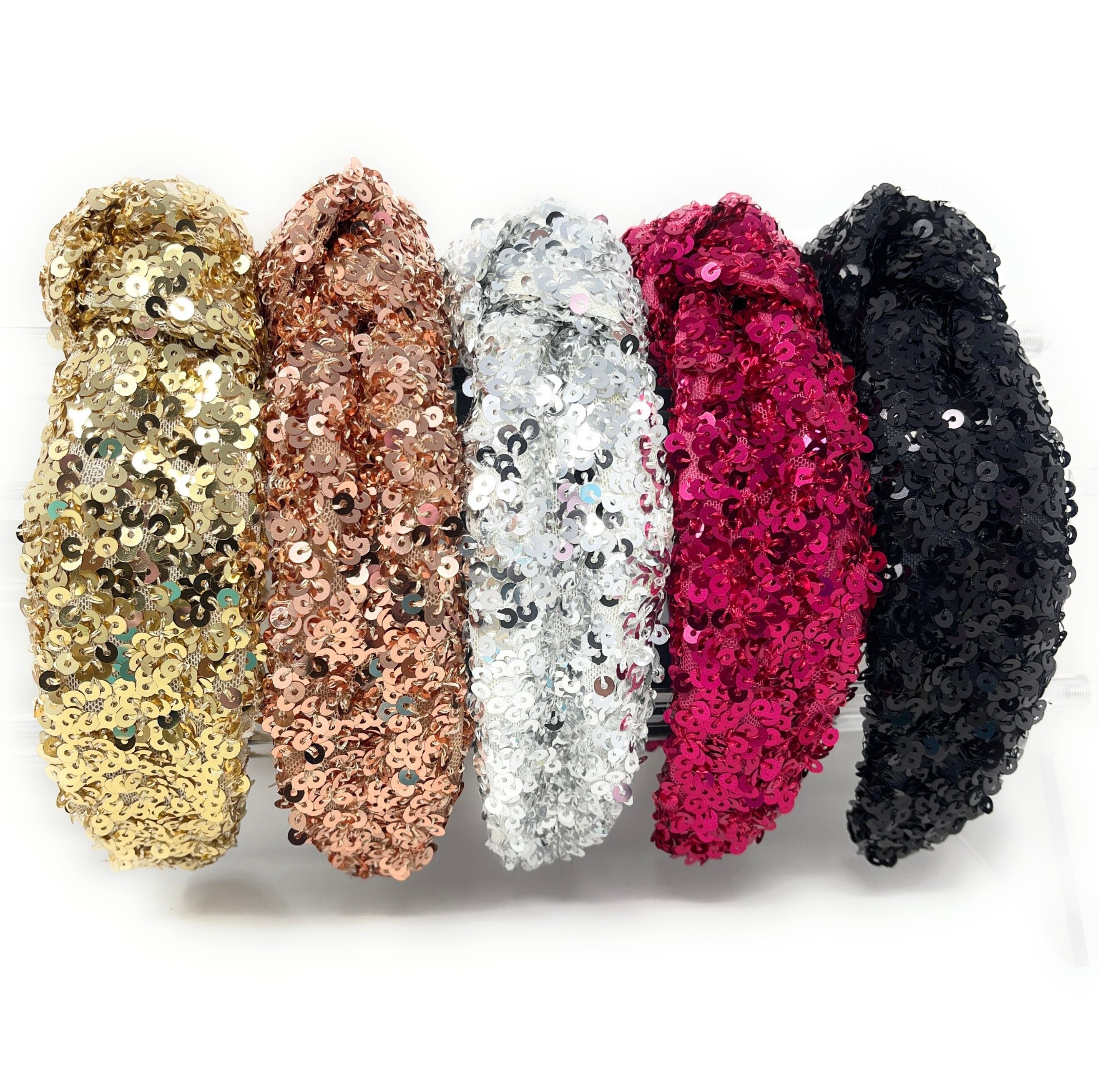 Sparkle and Style Handmade Custom Sequin Knot Headbands Perfect