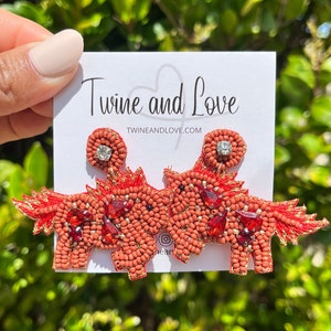 Beautiful horse Derby beaded earrings