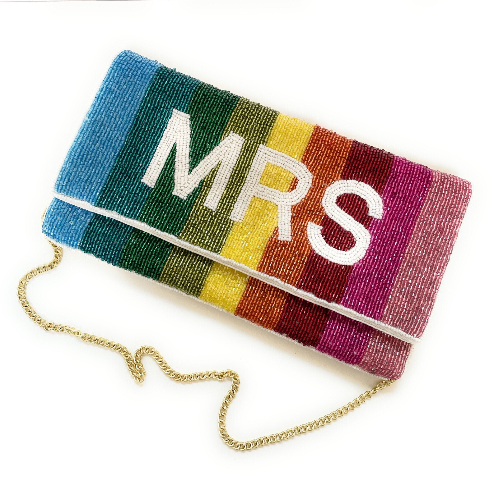 MRS Clutch Purse Gift For Bride Beaded Clutch Purse | Etsy