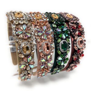 Baroque Jeweled Headband – Handcrafted Statement Sparkle Headpiece