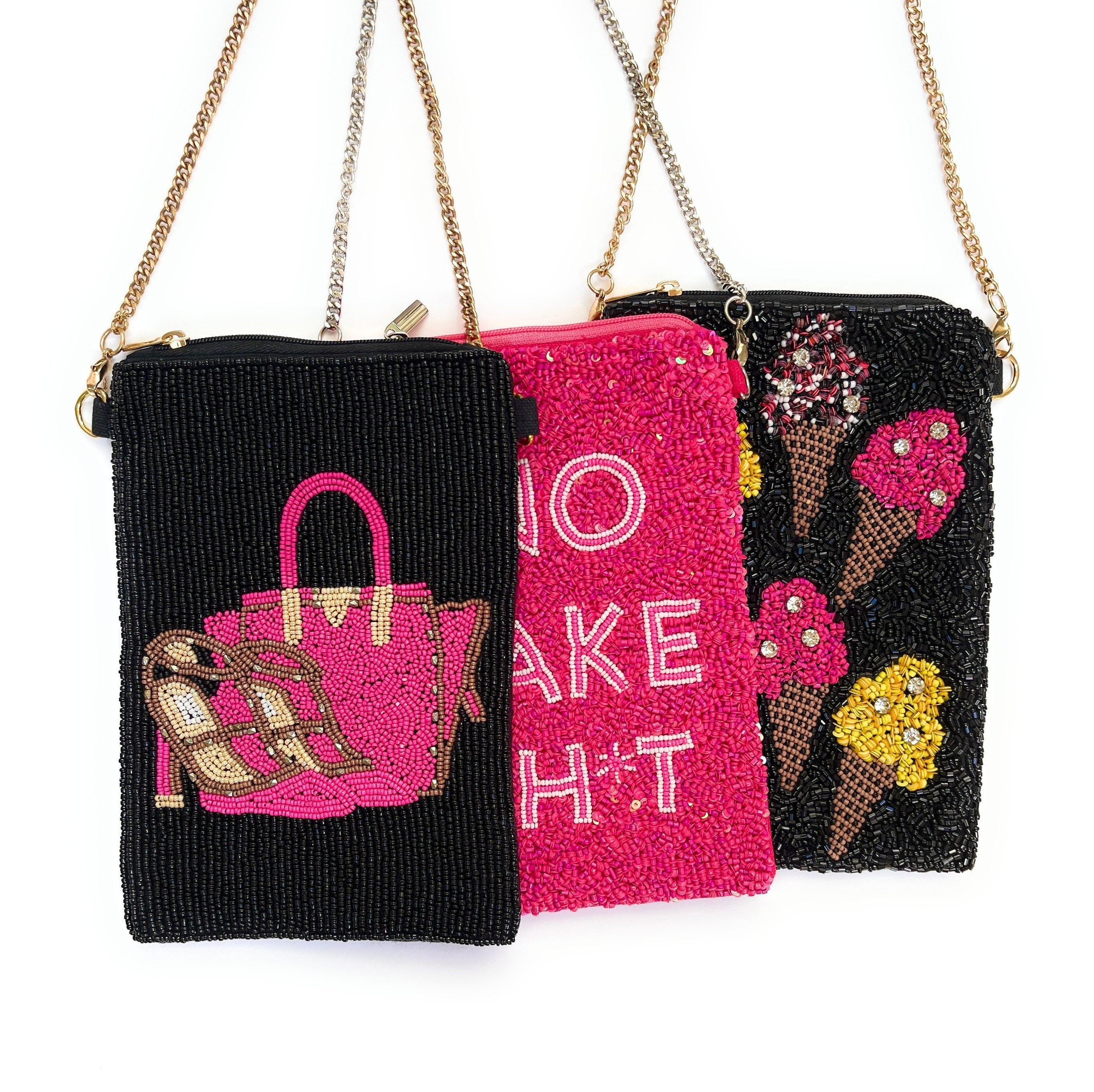 Beaded Pouch, Cell Phone Purse, Crossbody Purse, Birthday Gift, Beade…