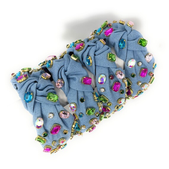 Gorgeous Bear Knotted Denim Rhinestone Headband IMG_88414_1200x1200.jpg?v=  main image 3