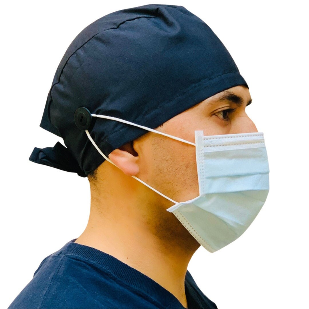 Male Surgical scrub cap with buttons, Scrub cap, Scrub hat, Surgical …