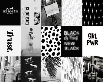 pix Aesthetic Pictures For Wall To Print Black And White black collage art etsy