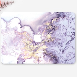 Purple Marble MacBook Hard Case for MacBook Air 13/16 Pro, MacBook Air 15&quot; M3 (2024), MacBook M1 M2 М3, Cover Mac Pro 14.  CE0227
