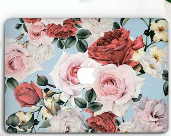 Roses Macbook Pro 13 M2 étui Macbook Air 13 2022 étui coloré Macbook Pro 14 M1 M2 étui Mac Pro 16 2023 étui fleurs A2681 A2779 AMM2002