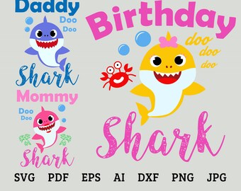 Download Daddy Shark Clip Art Etsy