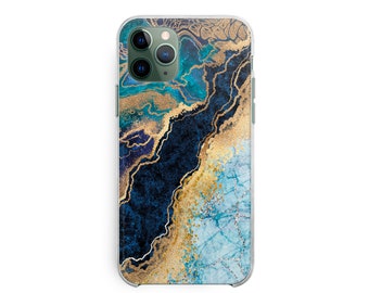 Gold Marble iPhone 13 Pro Max Case iPhone 13 Pro Cover iPhone 13 Mini Case Blue Marble iPhone 12 Pro Max Silicone Case iPhone 12 Case CE0450