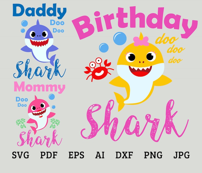 Download Yellow Shark SVG Birthday Shark Svg Daddy Shark SVG File ...