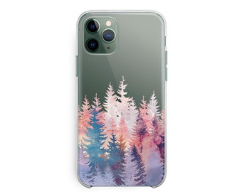 Colorful Forest Trees Silicone iPhone 13 Pro Max Case For Women Best iPhone 13 Pro Case iPhone 13 Mini Case iPhone 12 Pro Max Case CE0144