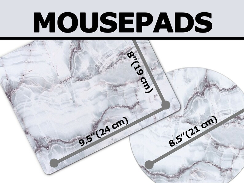 Cracked Marble Print Desk Mat Mousepad White Marble Mouse Pad Etsy