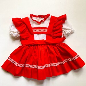 sears infant christmas dress Santa Smocked Christmas Layette Gown- Baby Girl