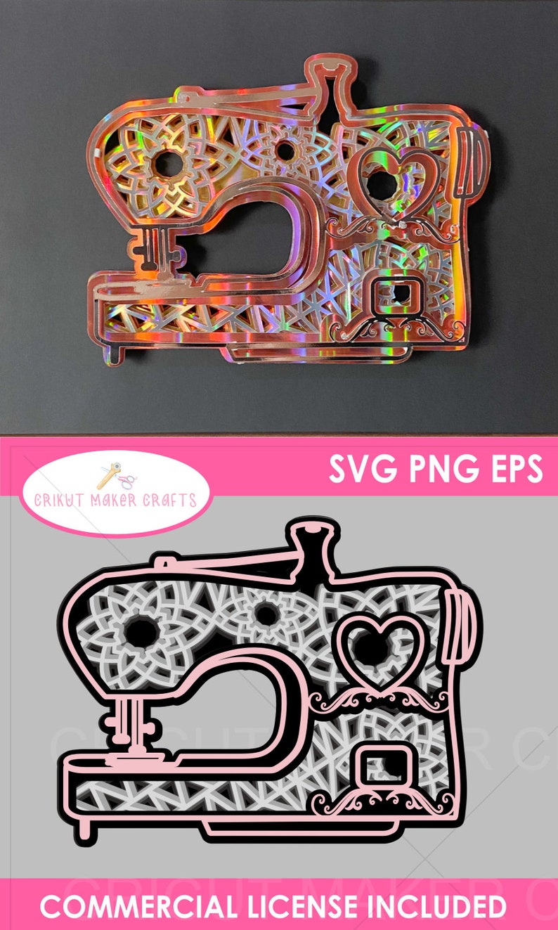 Download Sewing machine 3D Multilayered Mandala SVG 3D Layered Mandala | Etsy