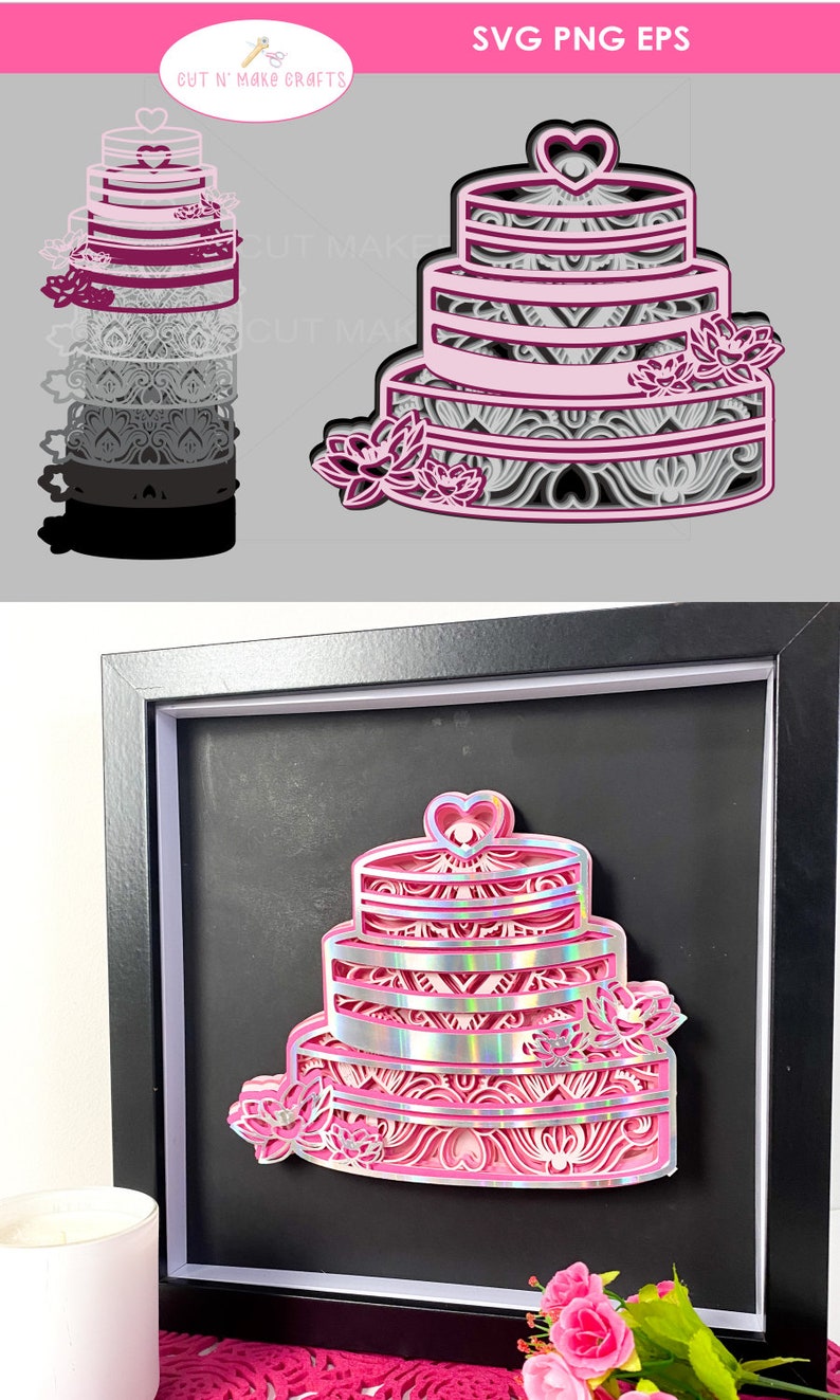 Download Wedding cake 3D Mandala SVG 3D Layered Mandala SVG cut ...