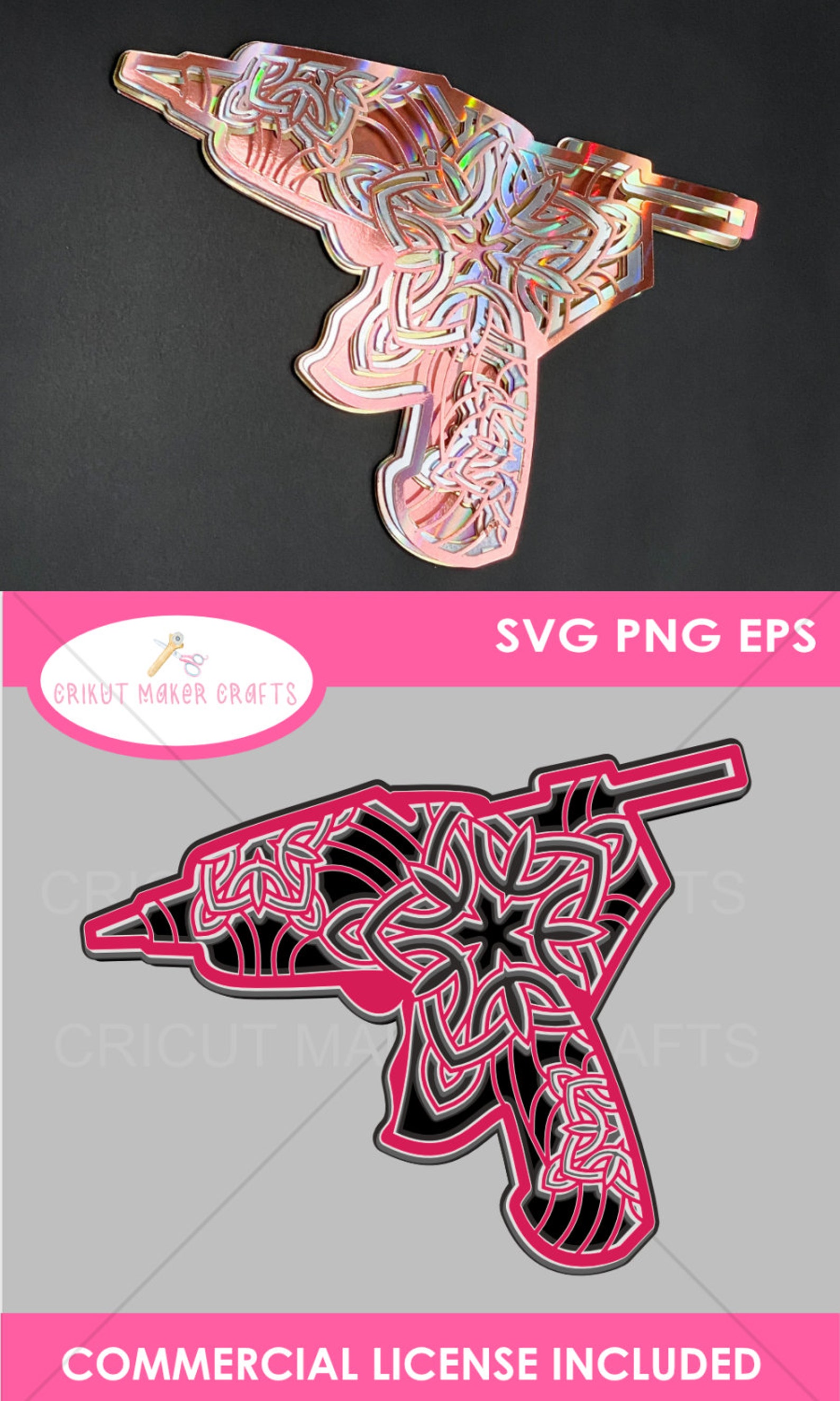 Download Glue gun 3D Multilayered Mandala SVG 3D Layered Mandala SVG | Etsy