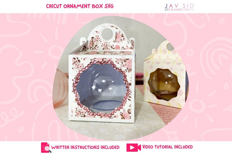 Cricut Ornament Box SVG Bauble Box SVG Ornament Gable Box - Etsy