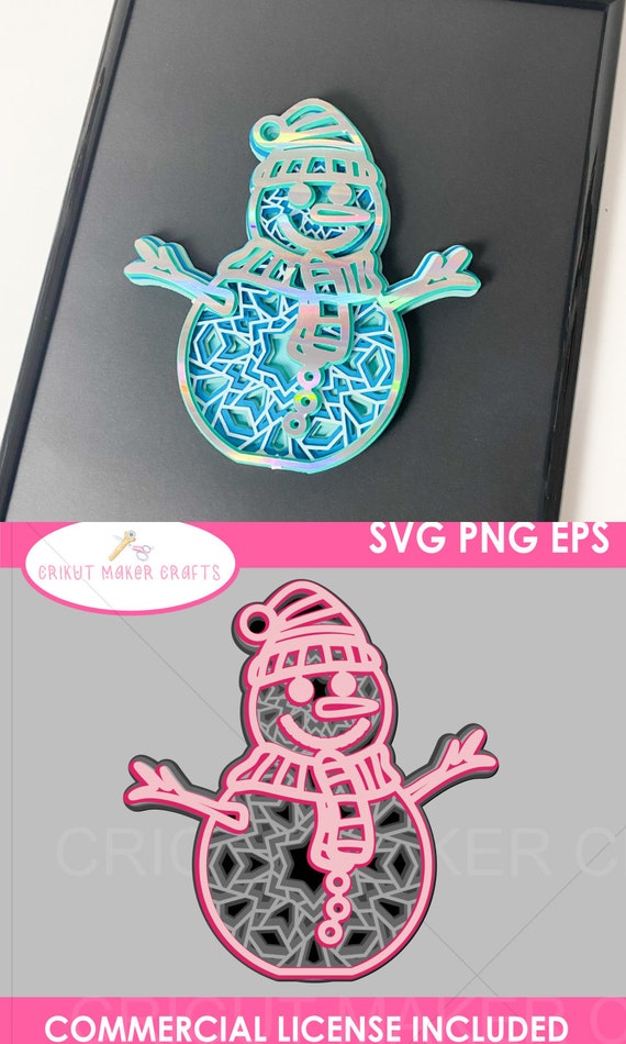 Download Snowman 3d Multilayered Mandala Svg 3d Layered Mandala Svg Etsy