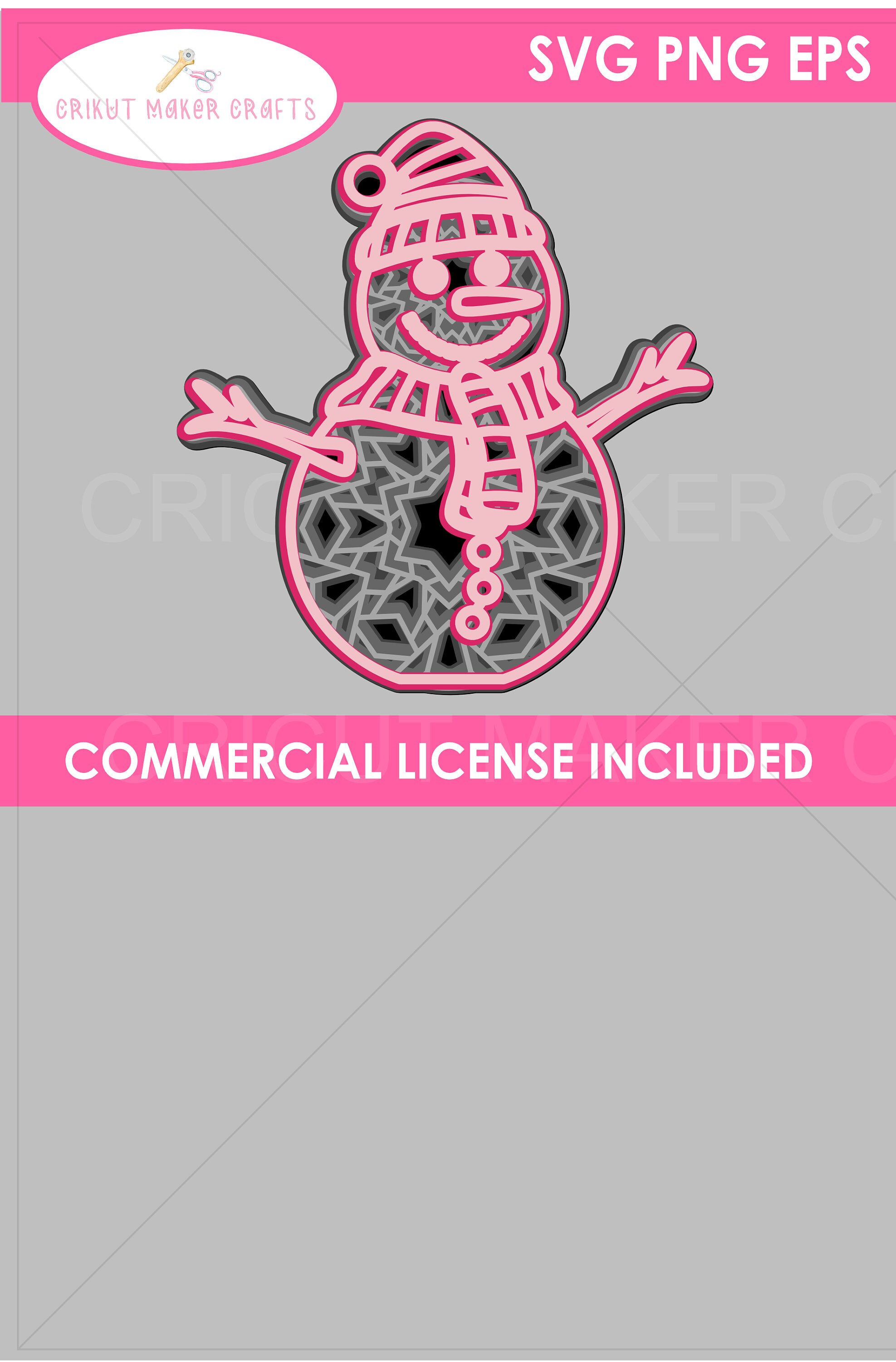 Download Snowman 3d Multilayered Mandala Svg 3d Layered Mandala Svg Etsy
