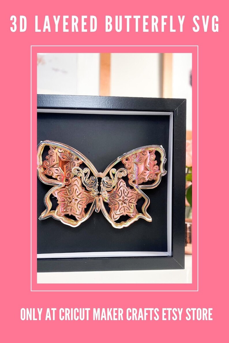 Download Butterfly 3D Mandala SVG 3D Layered Mandala SVG cut file for | Etsy