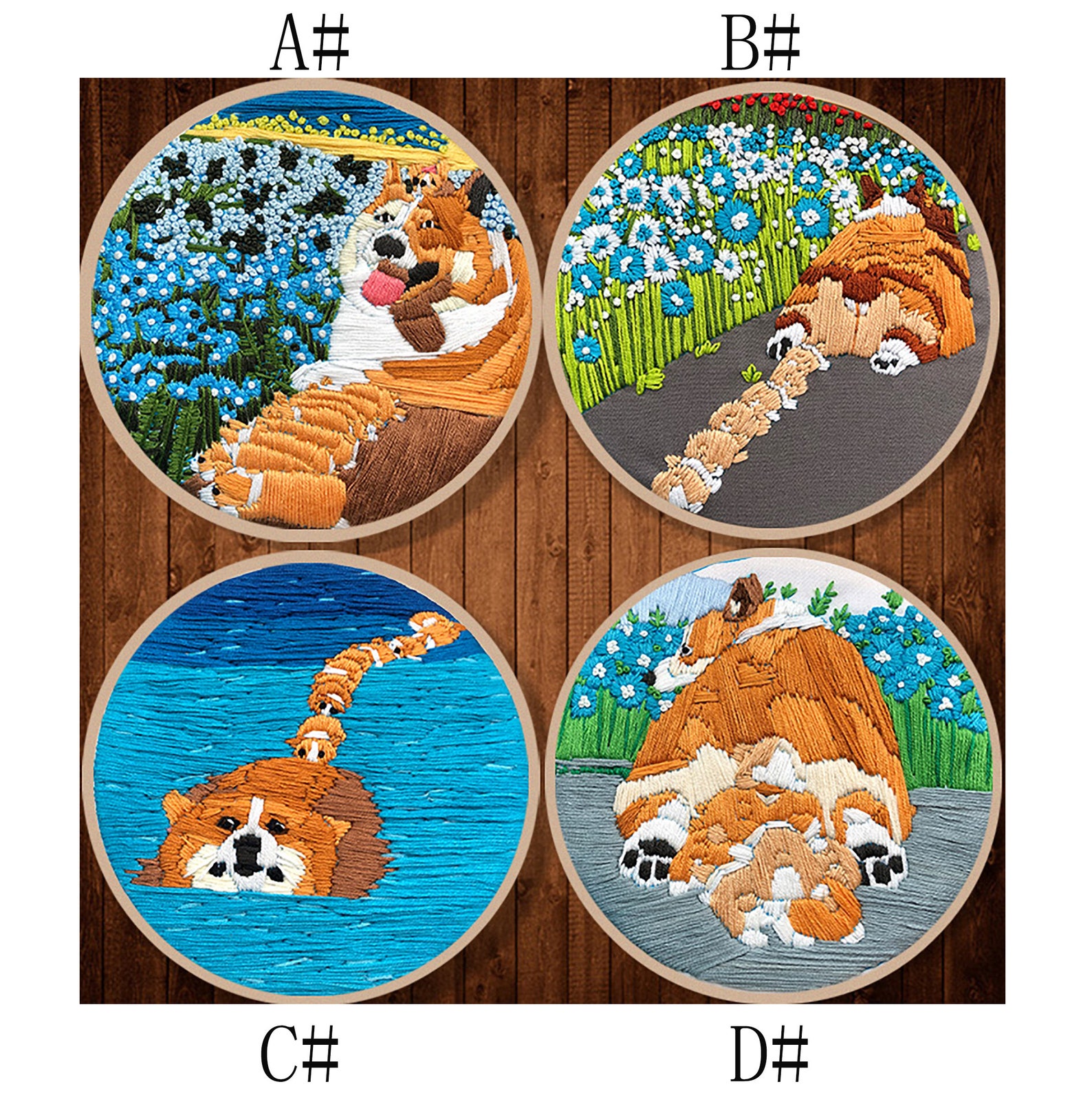 Dog Embroidery kit Beginners Embroidery Kit Advanced Etsy