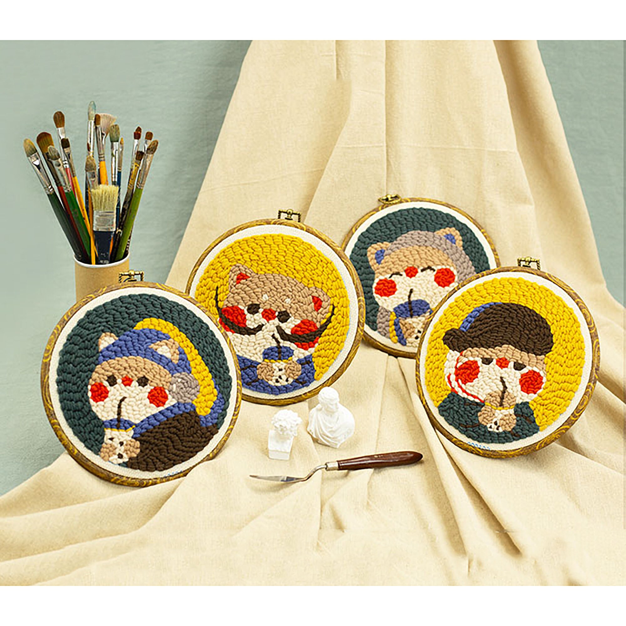 Lovers Punch Needle Kit Girl Punch Needle Starter Kit Punch Etsy