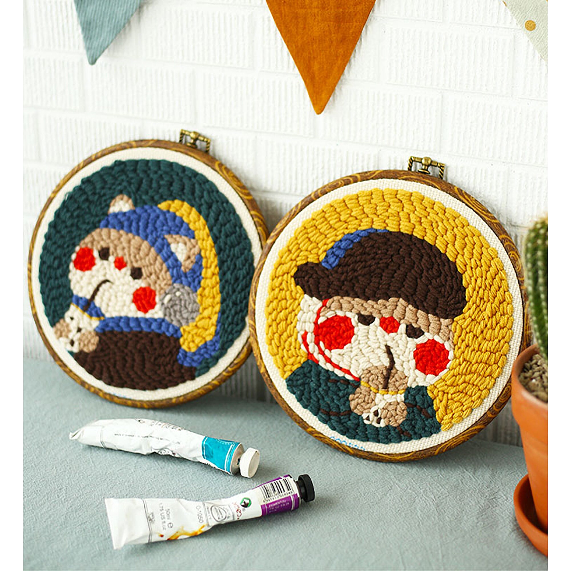 Lovers Punch Needle Kit Girl Punch Needle Starter Kit Punch Etsy