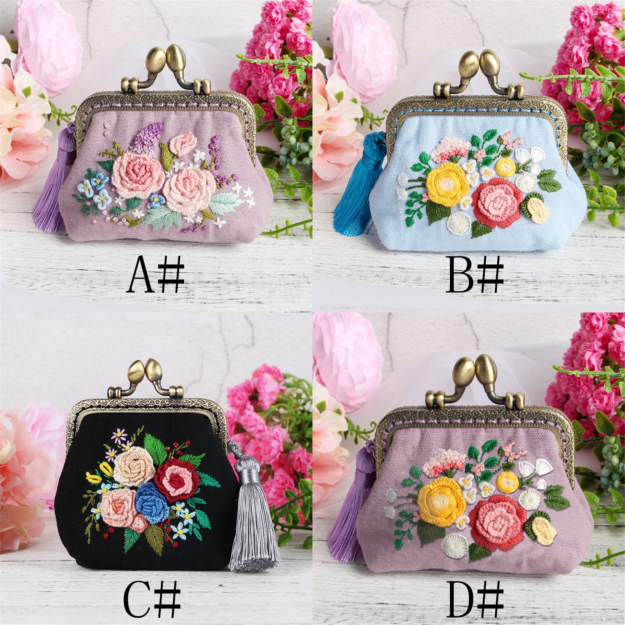 Purse Embroidery kit Embroidery Kit For Beginner Advanced Etsy