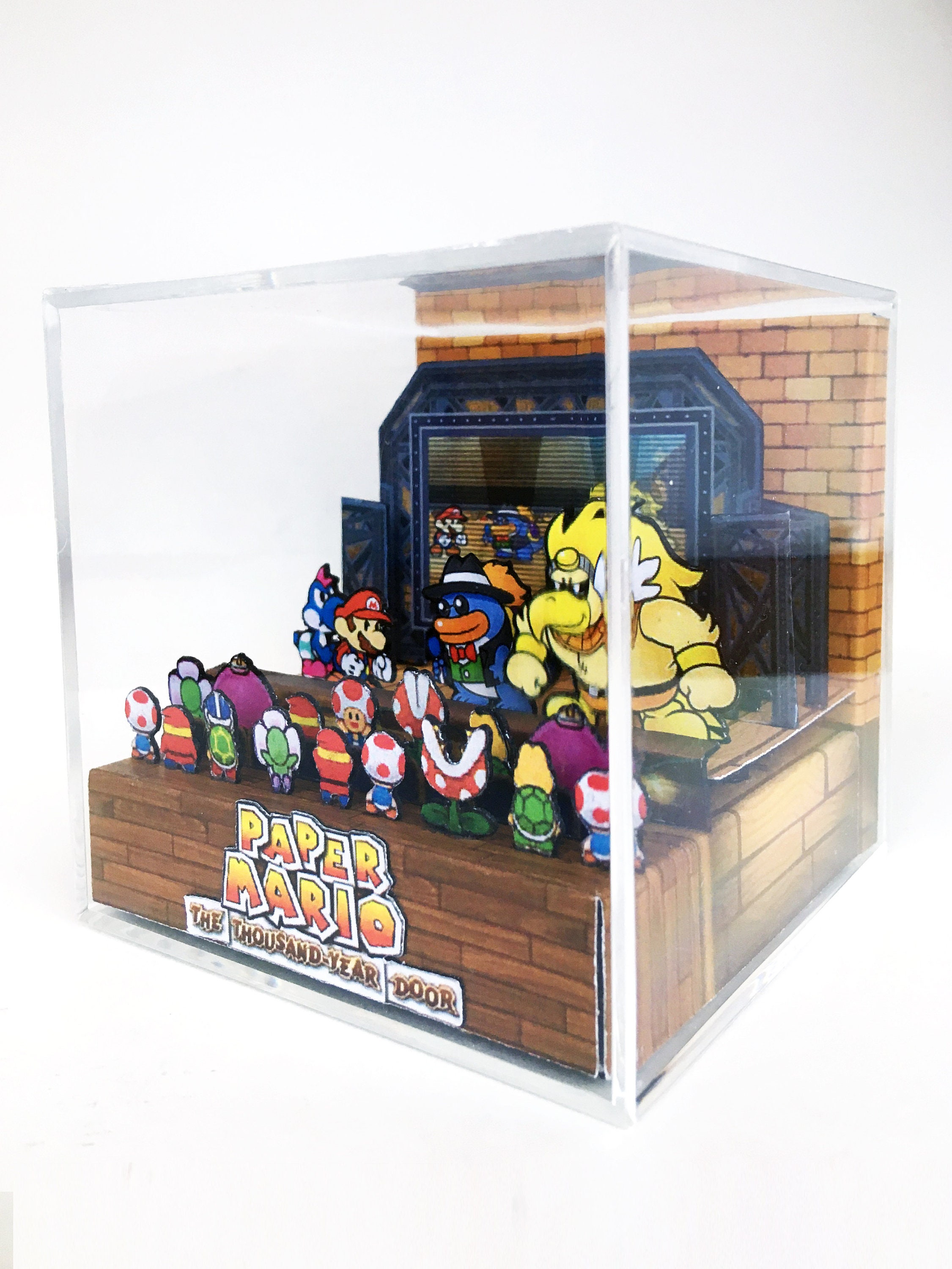 Paper Mario Thousand Year Door 3D Diorama Cube Glitz Pit 