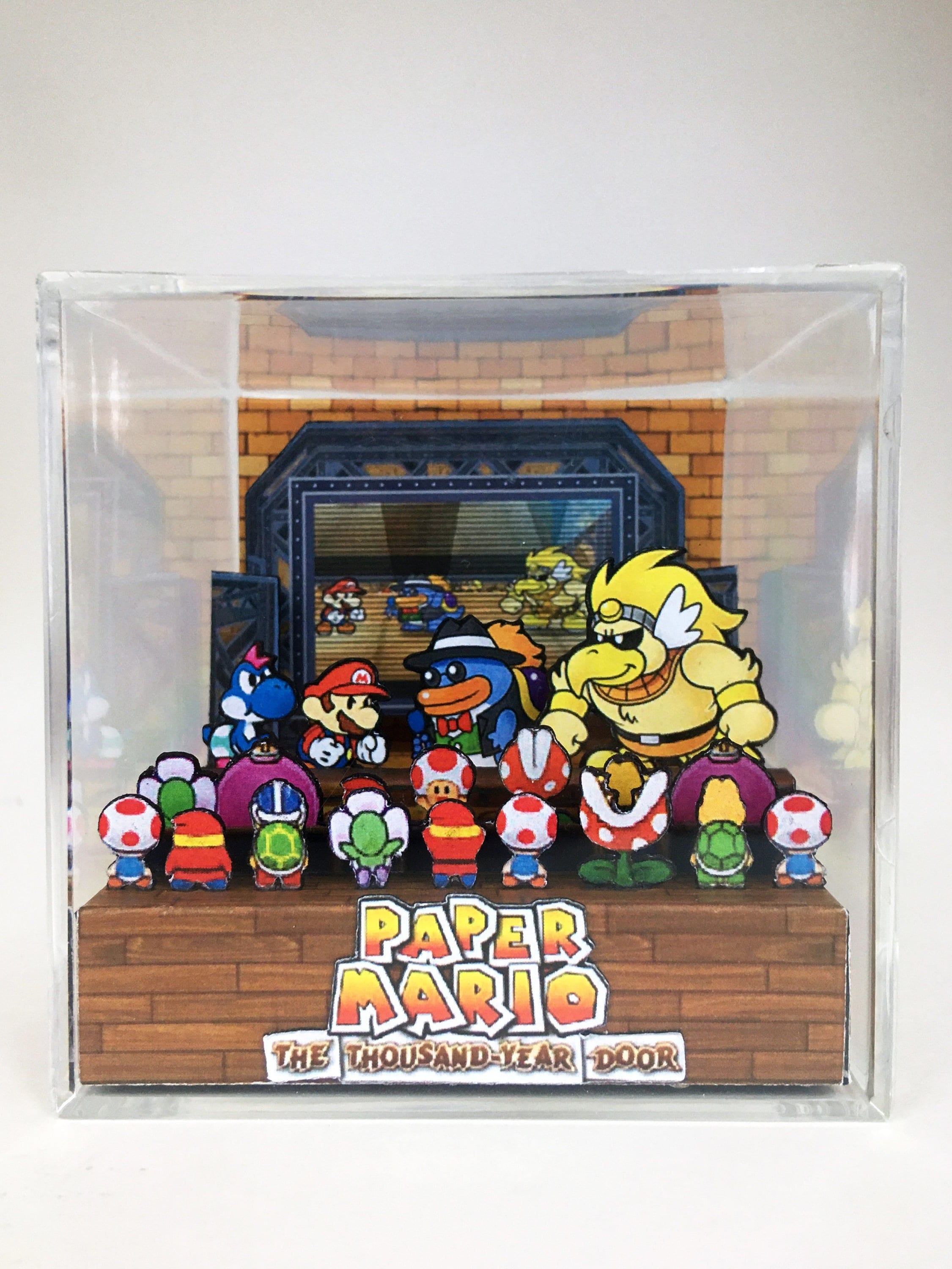 Paper Mario Thousand Year Door 3D Diorama Cube Glitz Pit 