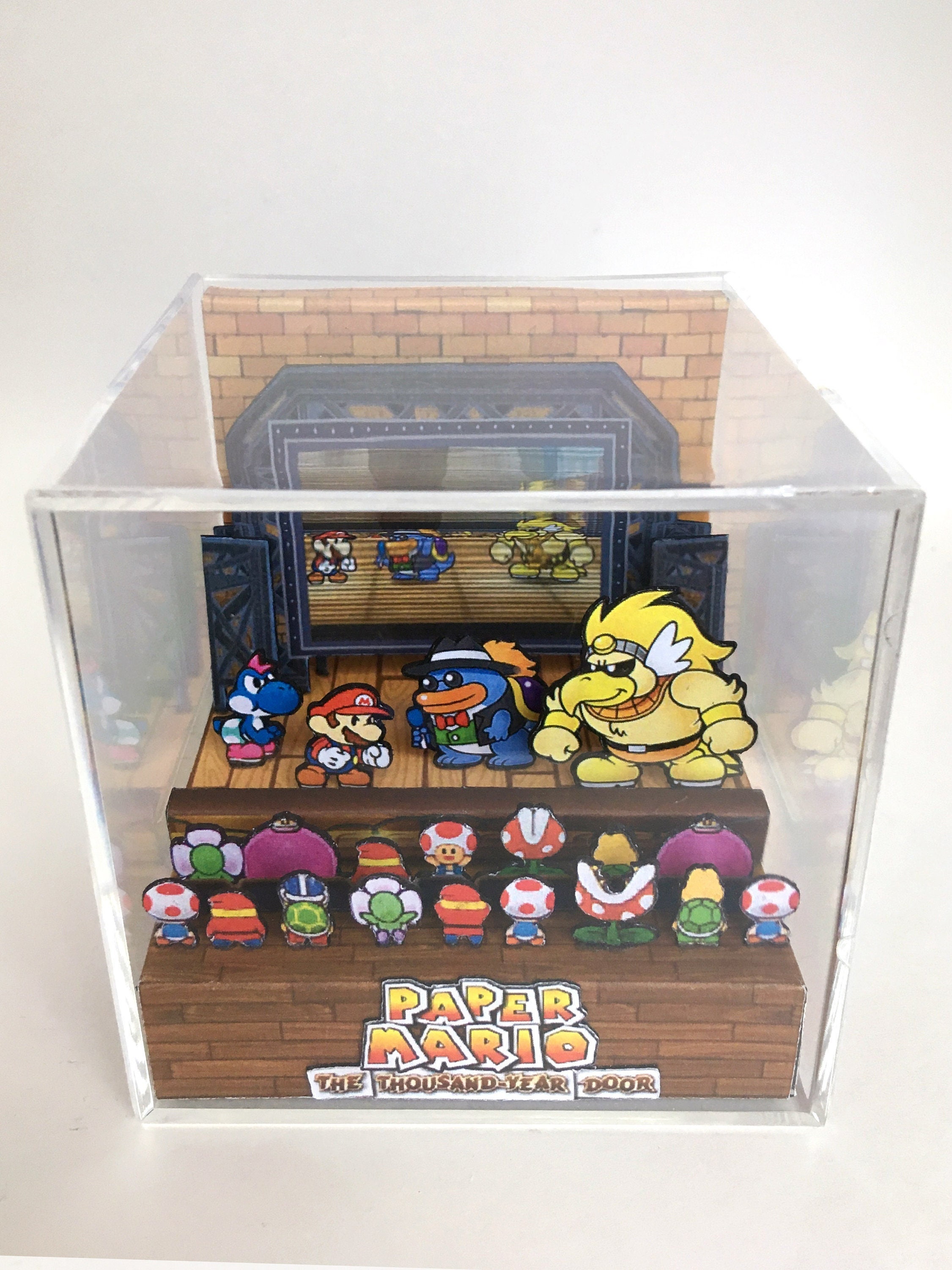 Paper Mario Thousand Year Door 3D Diorama Cube Glitz Pit 