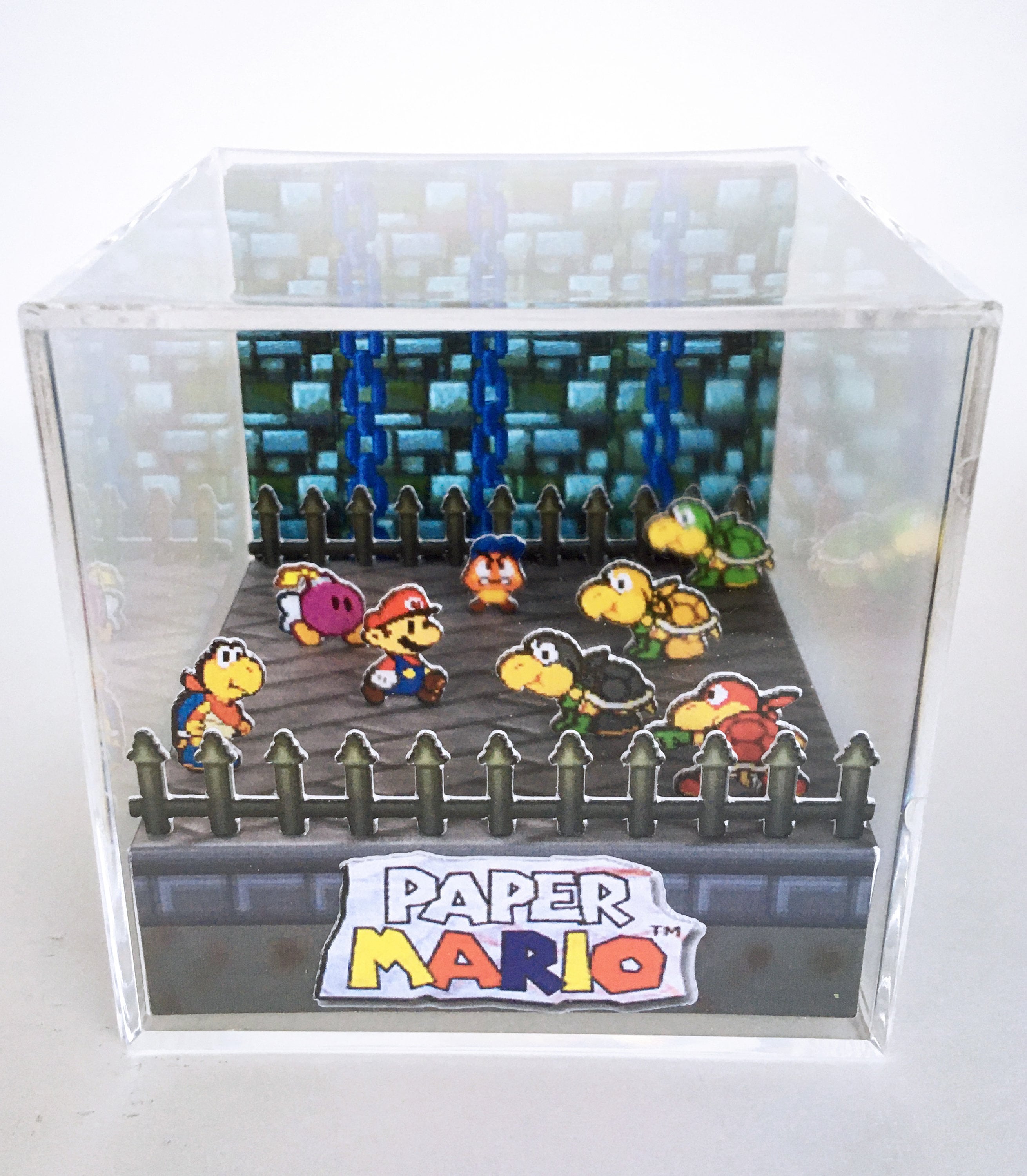 ペーパーマリオRPG ジオラマキューブ ペーパーマリオ N64 3Dジオラマキューブ - クッパブラザーズ